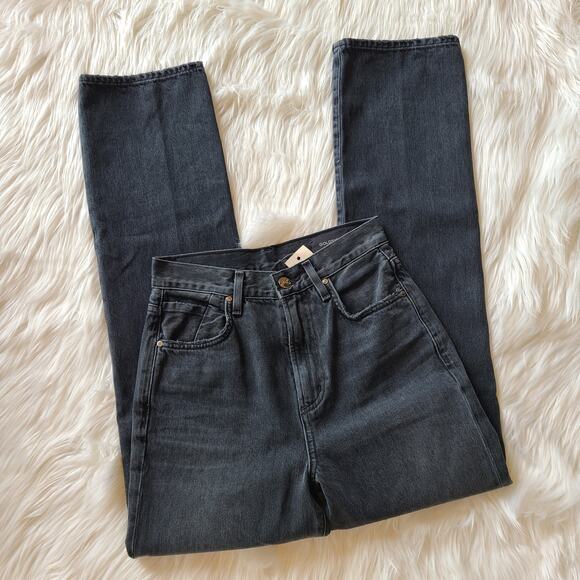 Goldsign Martin Jean NWT Ultra High Rise Studio Black 24 NWT $297 Straight Leg - Picture 4 of 5